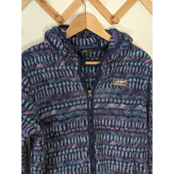 Eddie Bauer Girls Outdoor Full Zip Sherpa Jacket - Size L - Picture 3 of 6